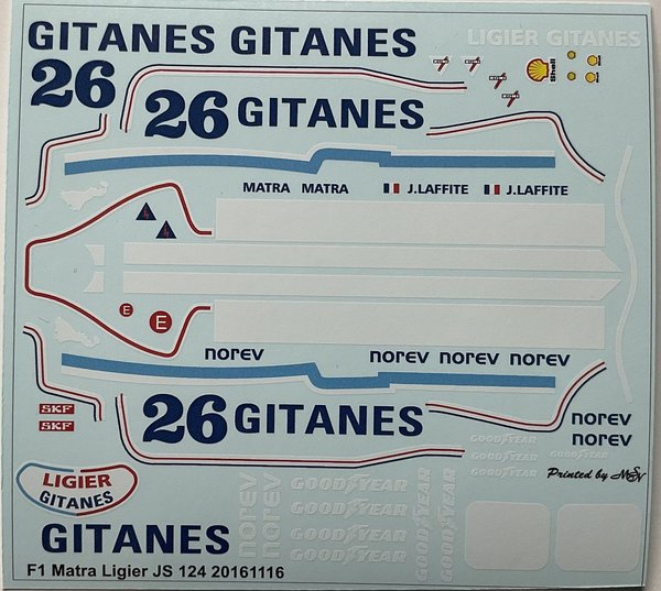 F1 Matra Ligier JS 26 Gitanes