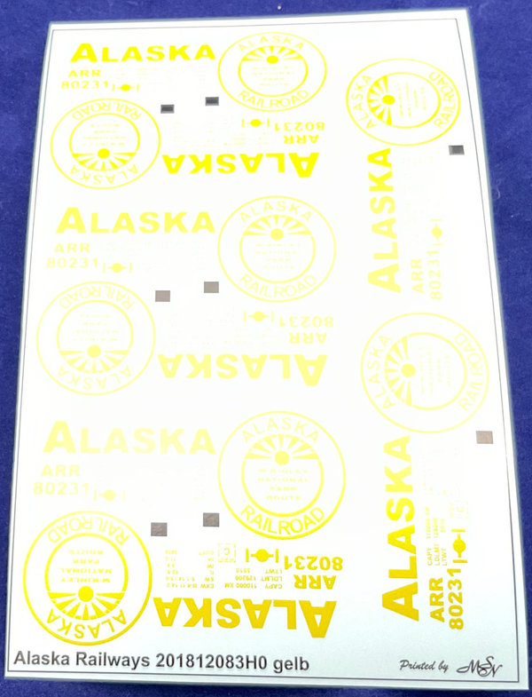 Alaska gelb Railways Güterwagen H0