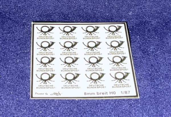 Deutsche Bundespost schwarz 8 mm Decals 1/87