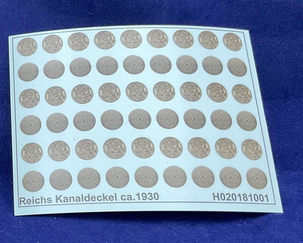 Reichs Kanaldeckel ca. 1930 Decals 1/87